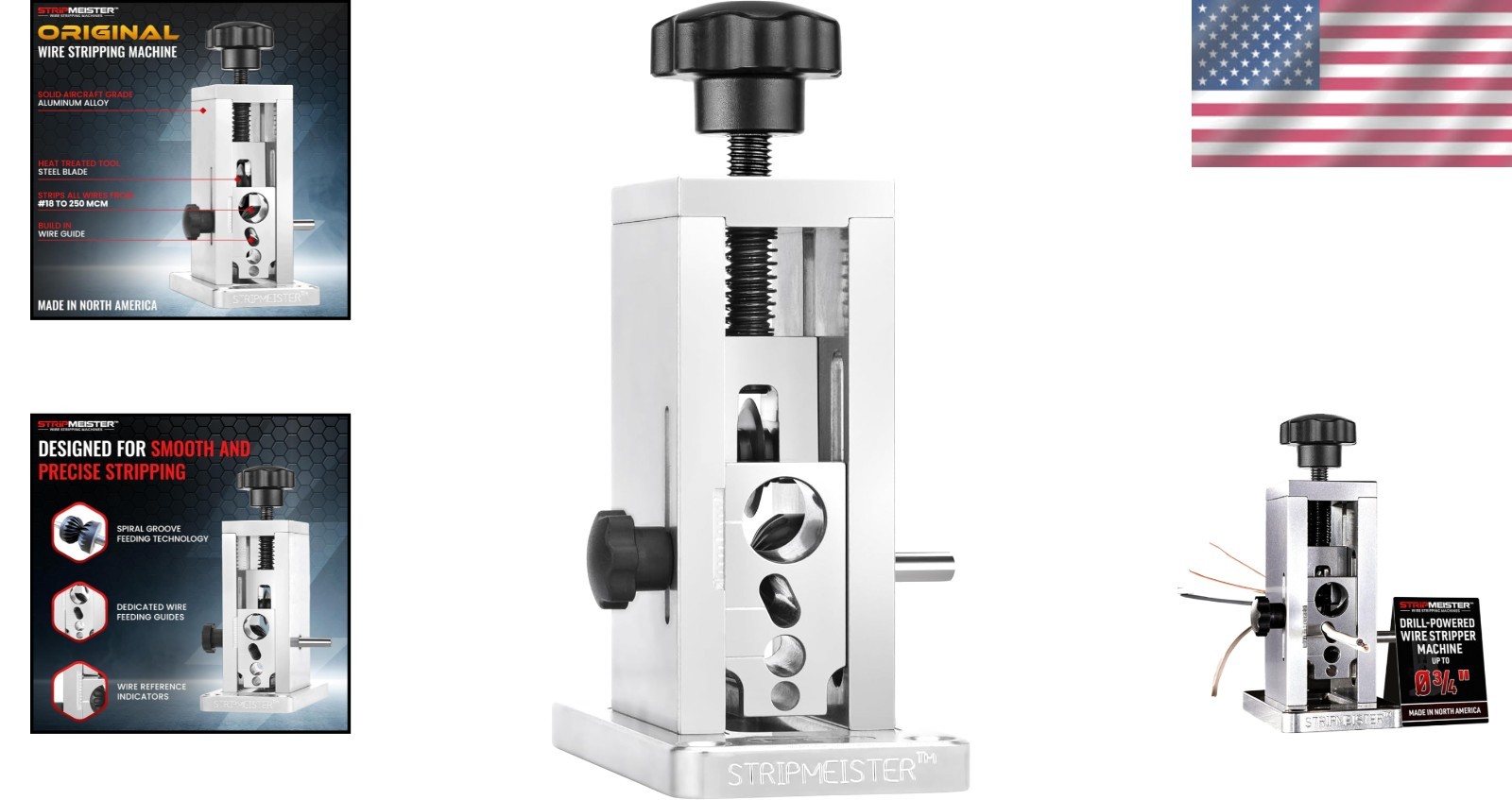 Safety-First Wire Stripper - Ø3/4" Capacity
