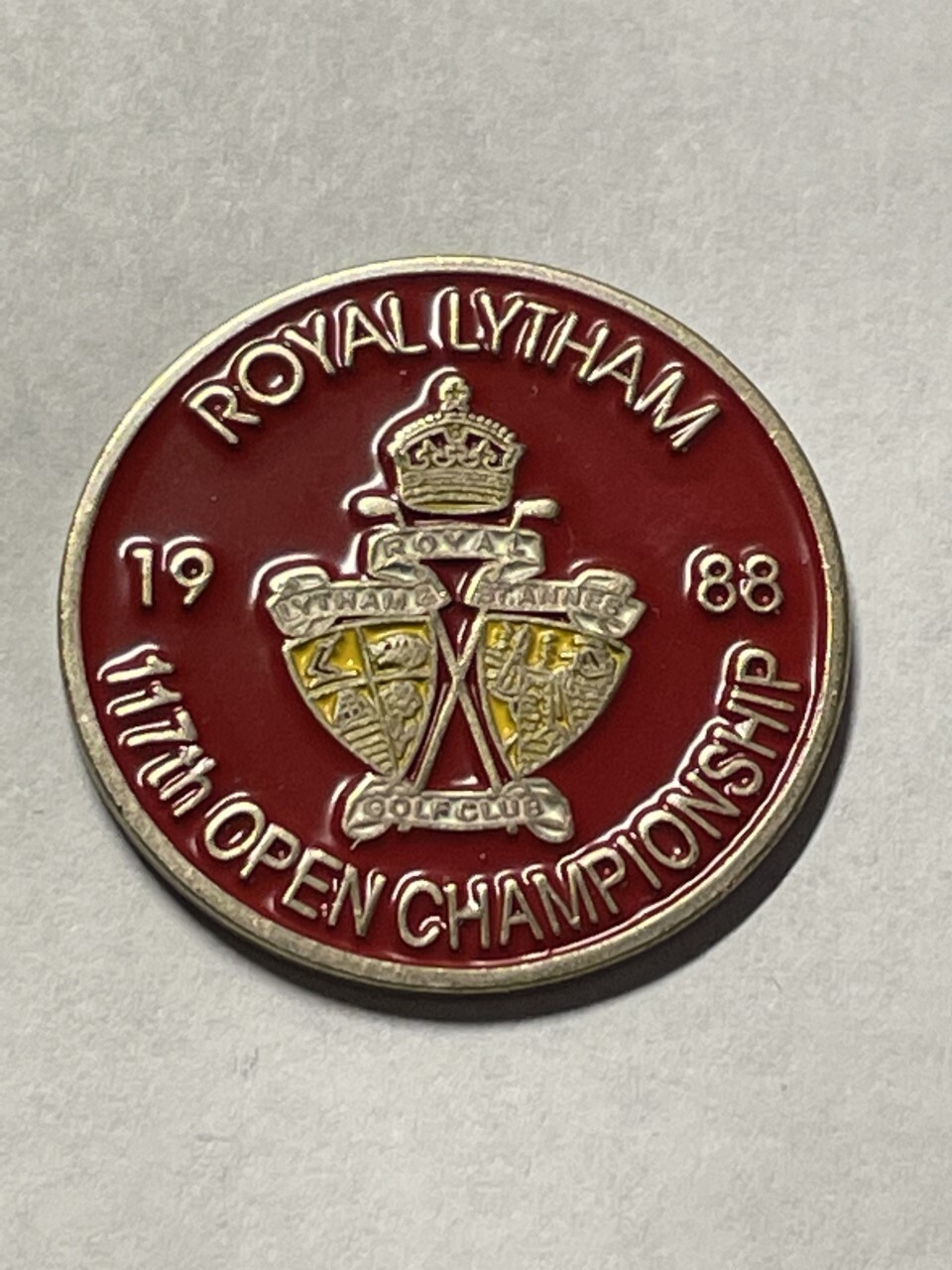 Rare 1988 Open Championship 1" Coin Style Golf Marker - Seve Ballesteros Winner!