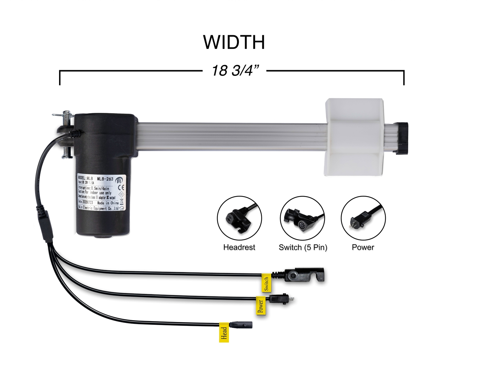 Mulin Electric - Motor Replacement Model ML8-263 Linear Actuator for Recliner