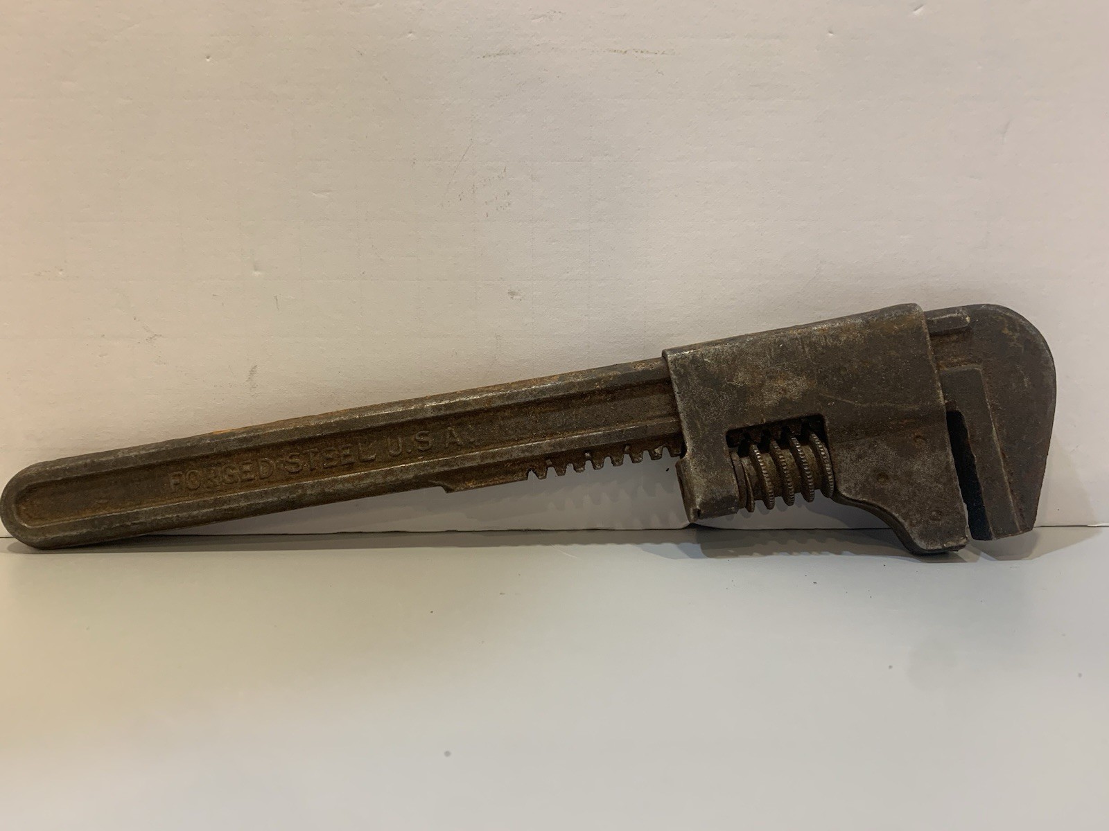 9-Inch Forged Steel Adjustable Head Monkey Wrench Vintage MADE IN U.S.A.