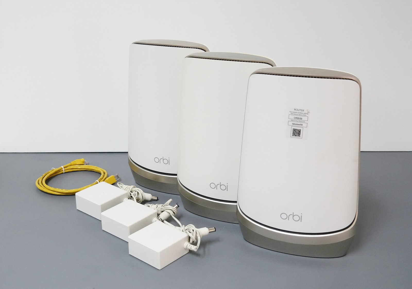 NETGEAR Orbi RBKE963 Quad-Band AXE11000 Wi-Fi 6E Mesh System - White