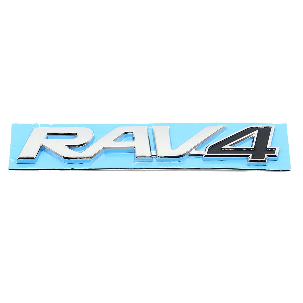 For RAV4 Letters Tailgate Rear Bumper Raised Nameplate Emblem Sport Black Silver