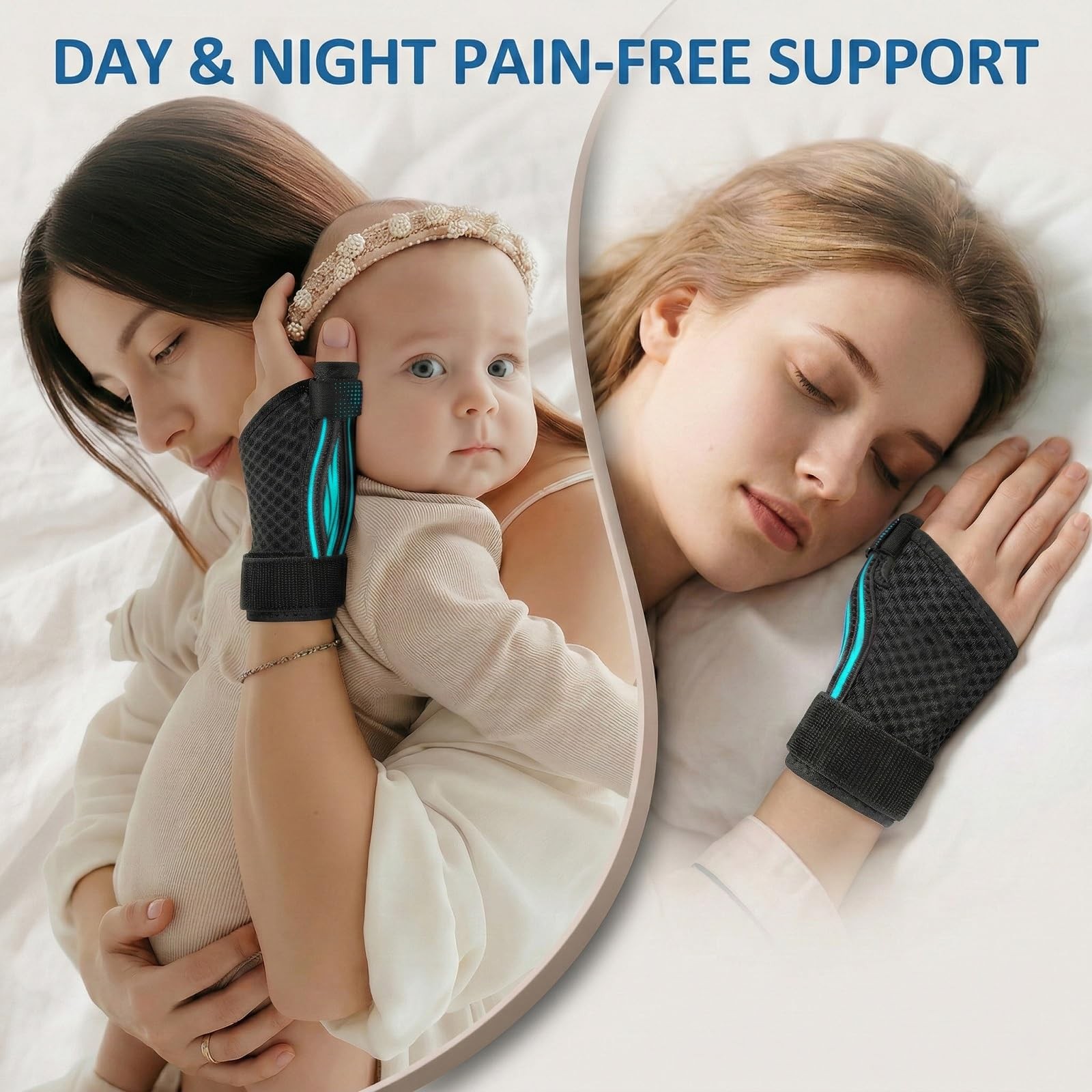Trigger Thumb Splint - Thumb Spica Support Brace Stabilizer for Pain, Sprains