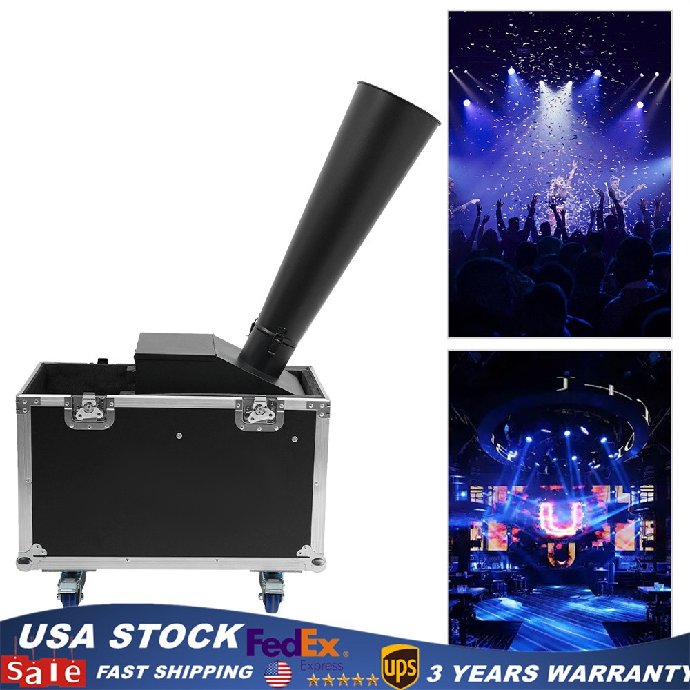 Confetti Machine w/ Flight Case Professional Confetti Launcher Machine 45-90° 6m