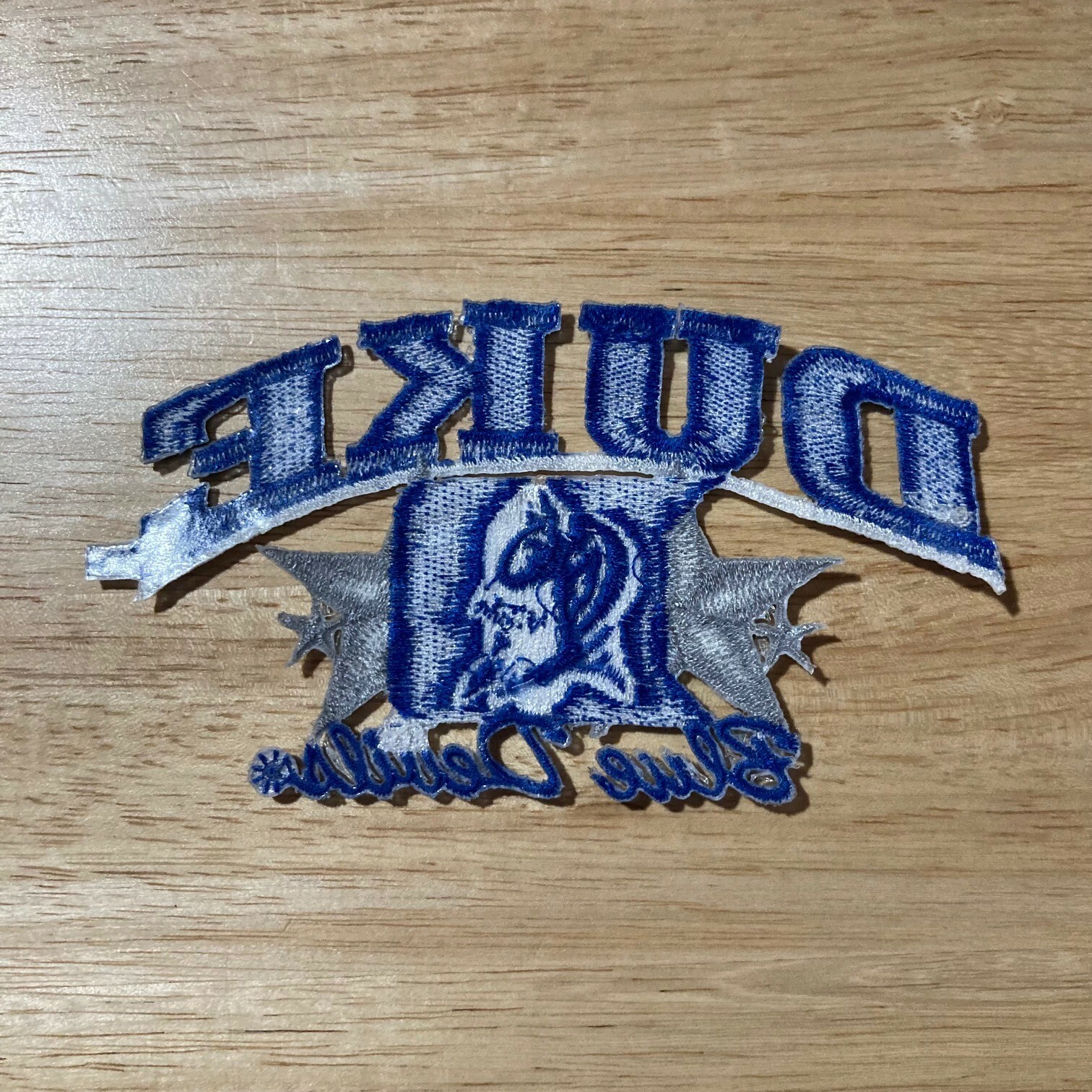 DUKE BLUE DEVILS Vintage Embroidered Iron-On 4.5" x 2.5" NCAA Patch