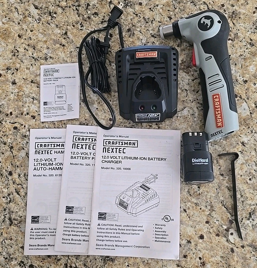 Craftsman Nextec 61352 12V Lithium-Ion Hammerhead Cordless Auto-Hammer Works