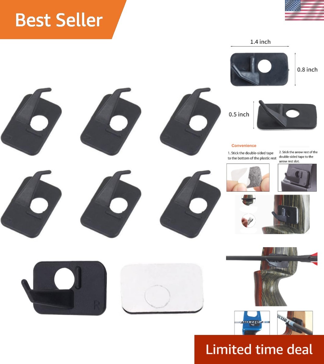 Lightweight 6-Piece Plastic Arrow Rest Set for Bows - Easy Installation Included