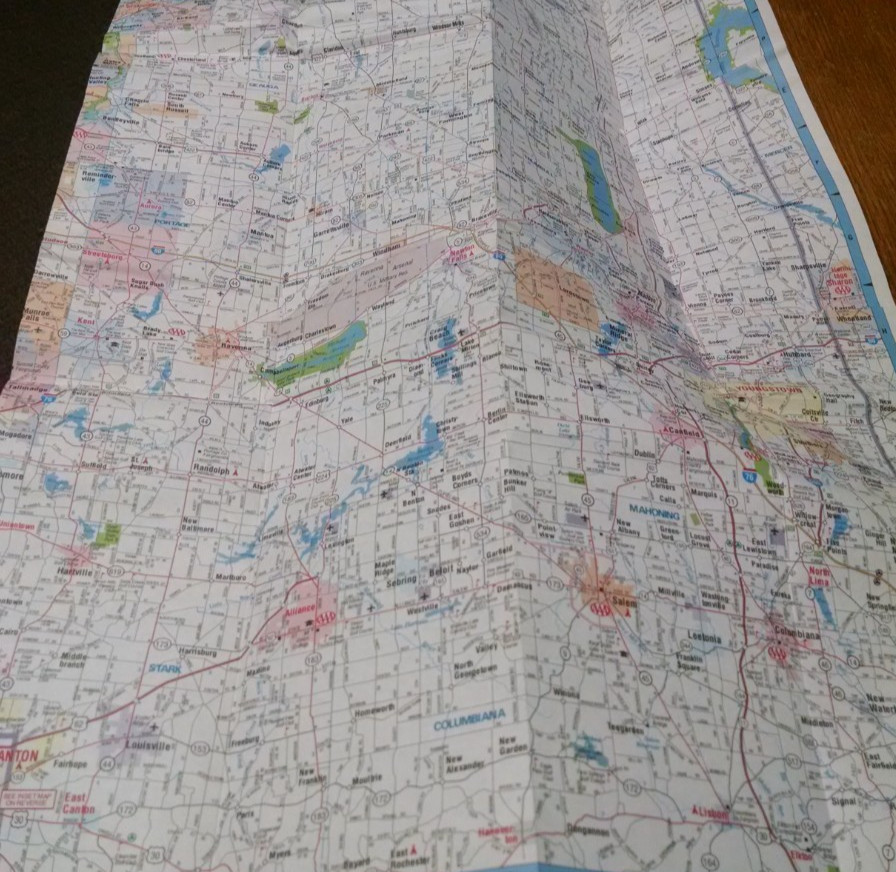 2002-2003 AAA Northeastern Ohio Transportation Travel Road Map- AAA