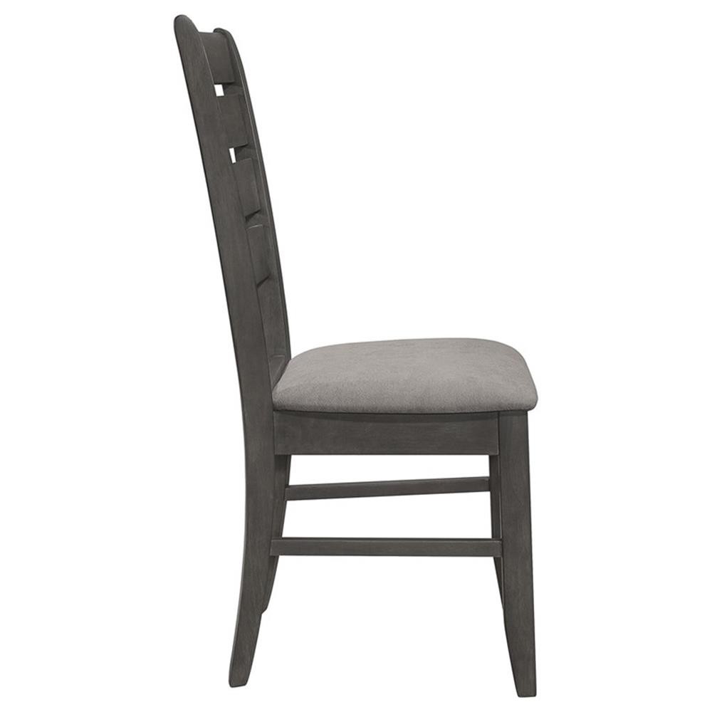 Dalila Wood Dining Side Chair Dark Grey