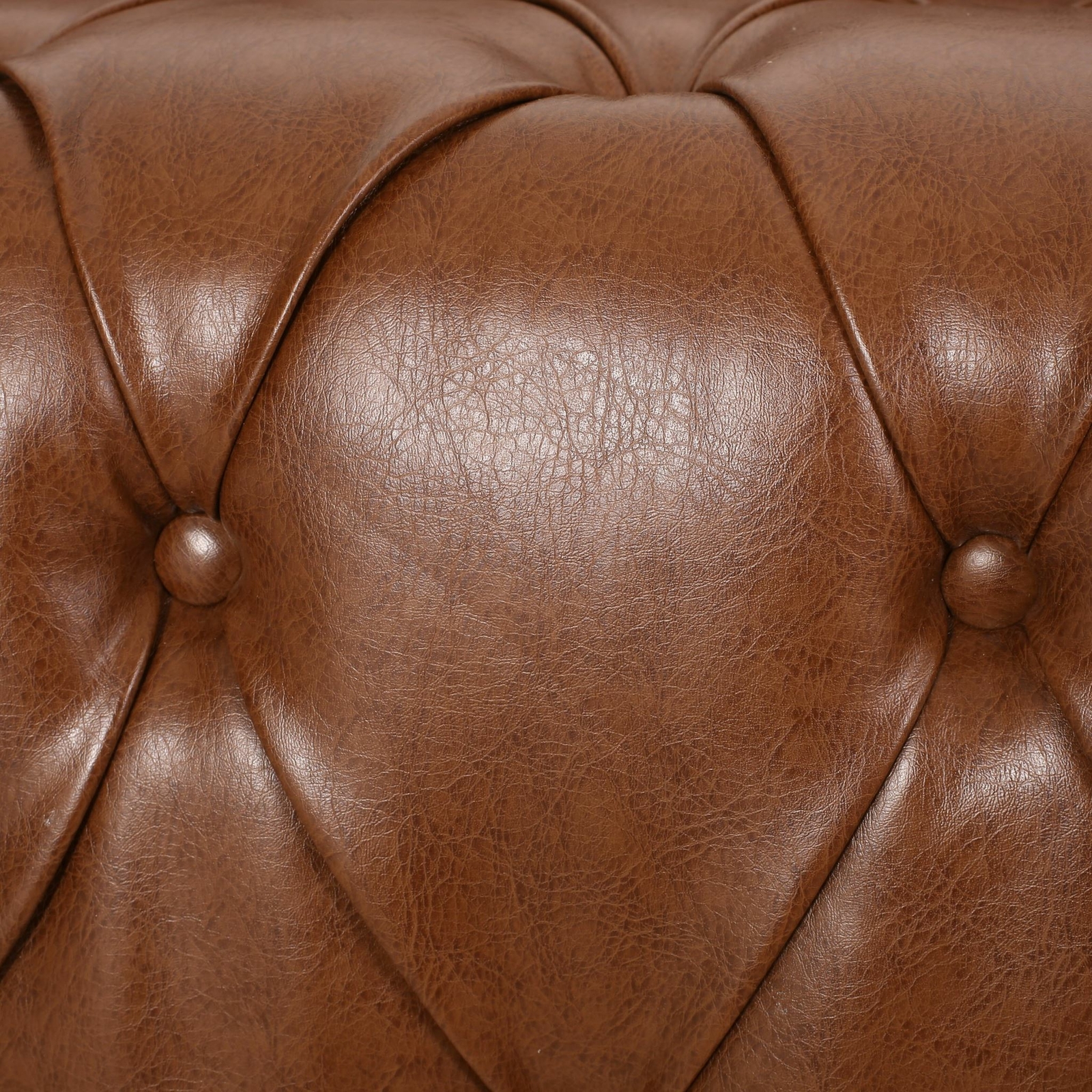 Marengo Contemporary Faux Leather Tufted 3 Seater Sofa