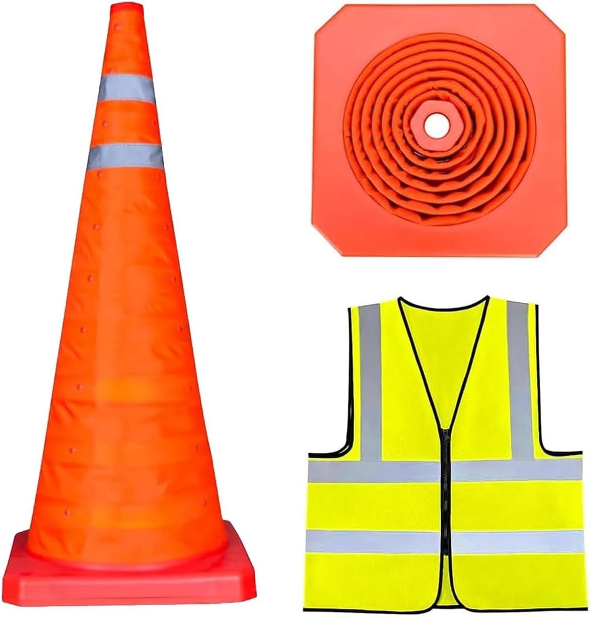 18 Inch 1 Pack Collapsible Traffic Safety Cones, Multi Purpose Pop-up Cones