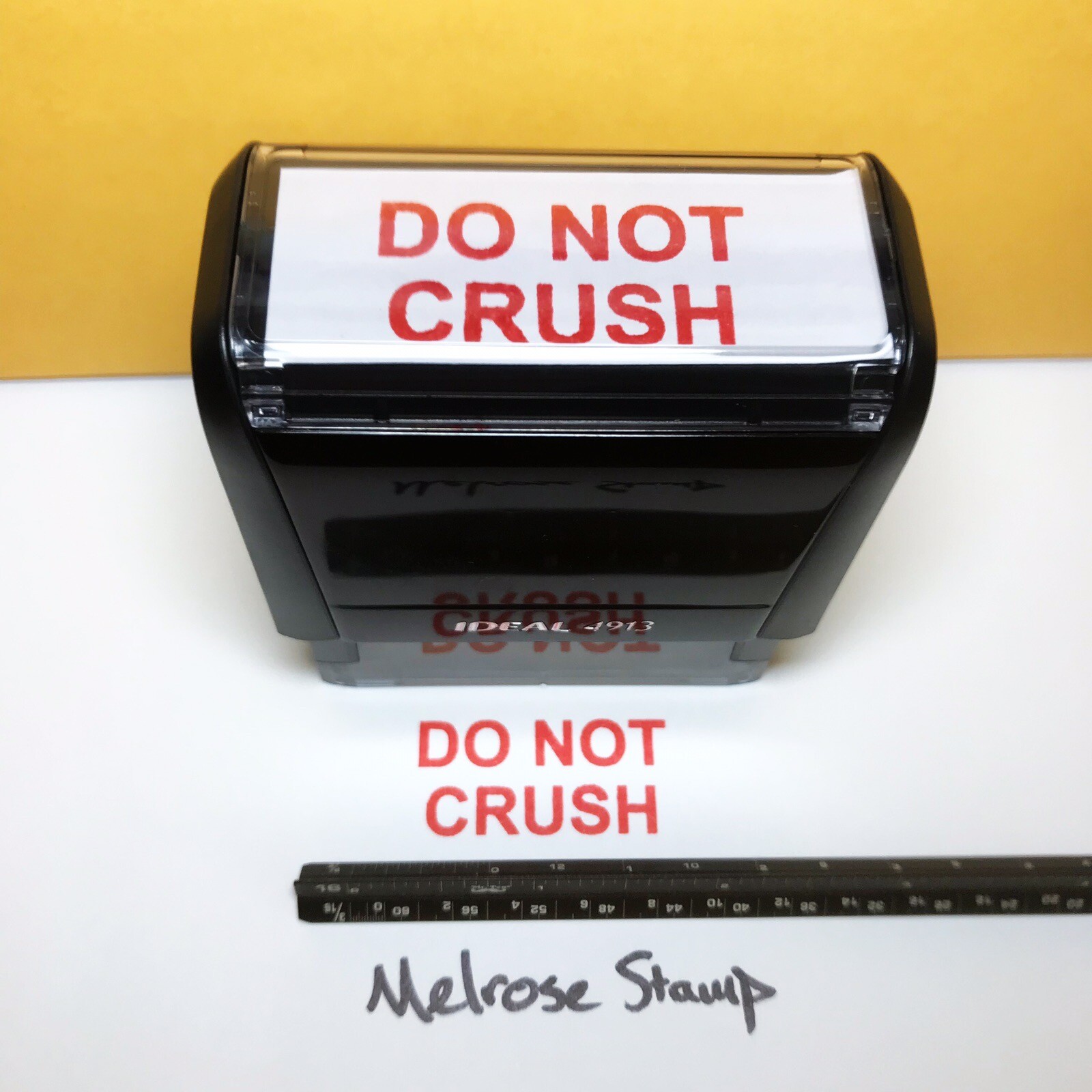 Do Not Crush Rubber Stamp Red Ink Self Inking Ideal 4913