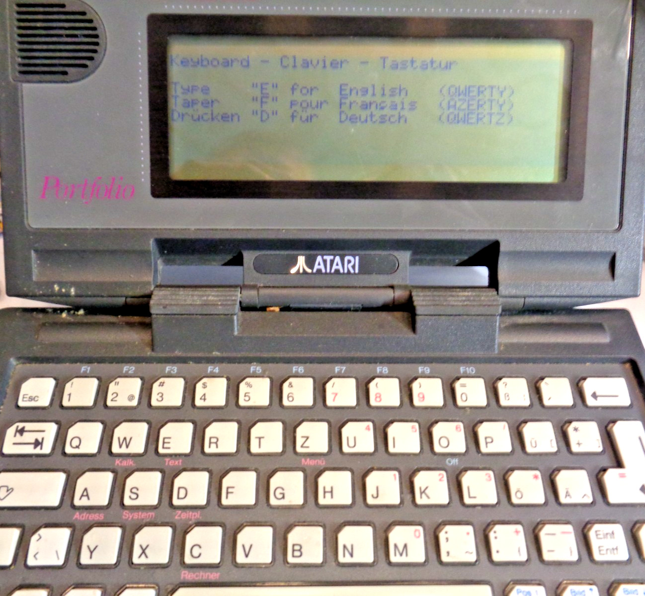 ATARI PORTFOLIO HPC-004 POCKET COMPUTER ✅ TESTED #QWERTY KEYBOARD
