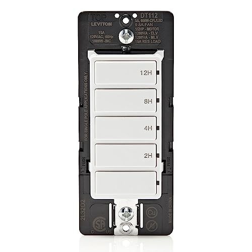 Leviton 15 Amp Countdown Timer Switch 4 Preset Options White Home Improvement