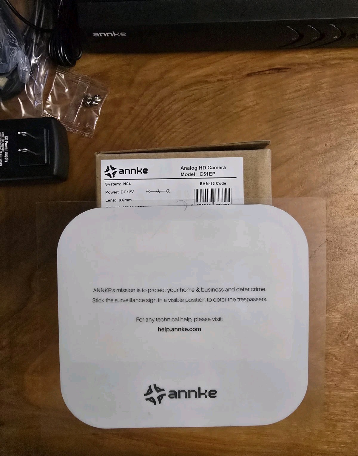 Annke DW81KT Security Camera DVR with C51EP Camera & Many Cables