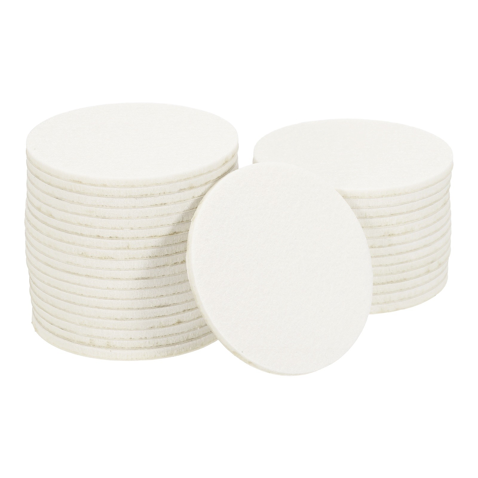 32Pcs Non Slip Furniture Pads, 3.5" Self Adhesive Felt Pad (White 0.2" Thick)