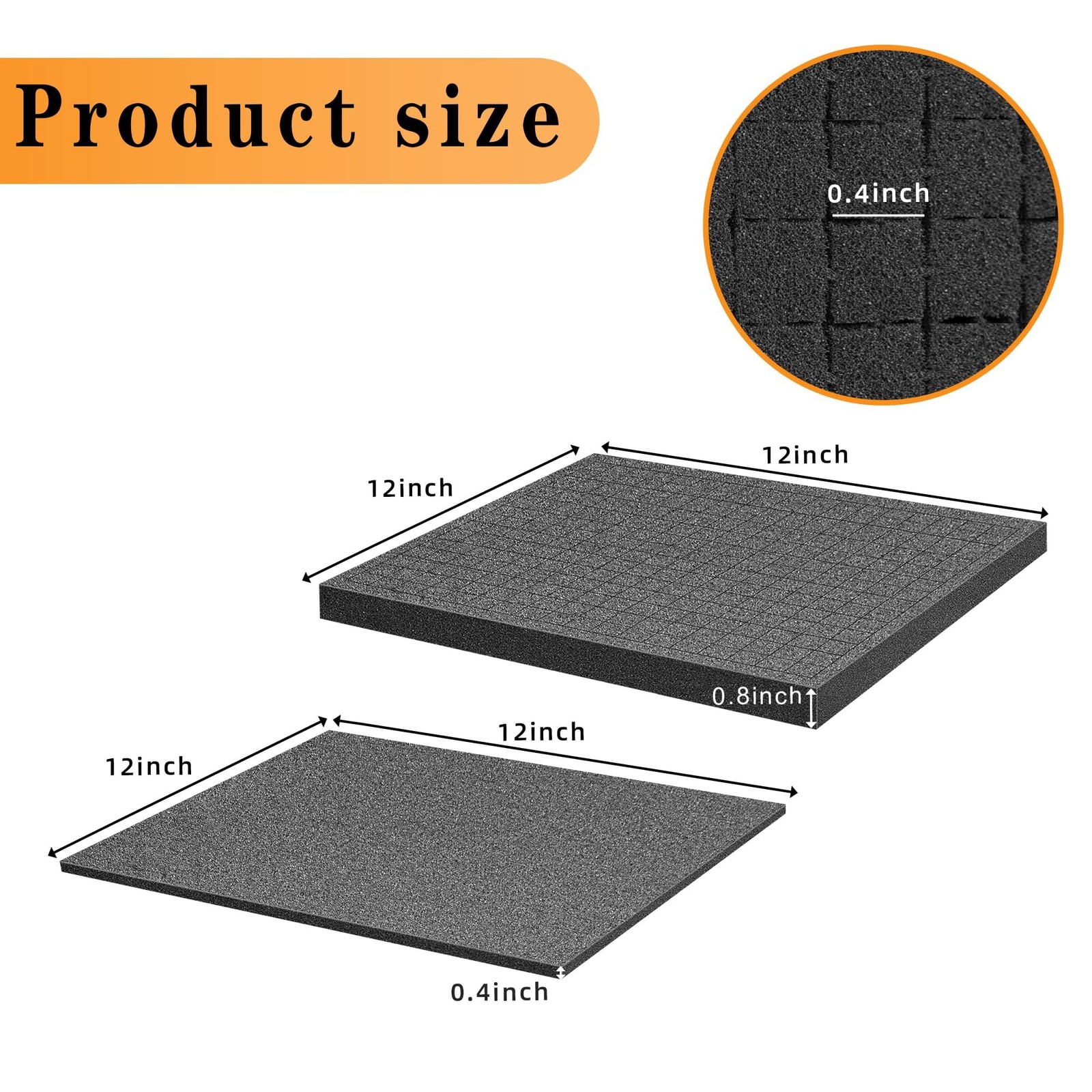 8-Piece Foam Insert Set - Pick & Pluck Design for Game Boxes & Storage Drawers