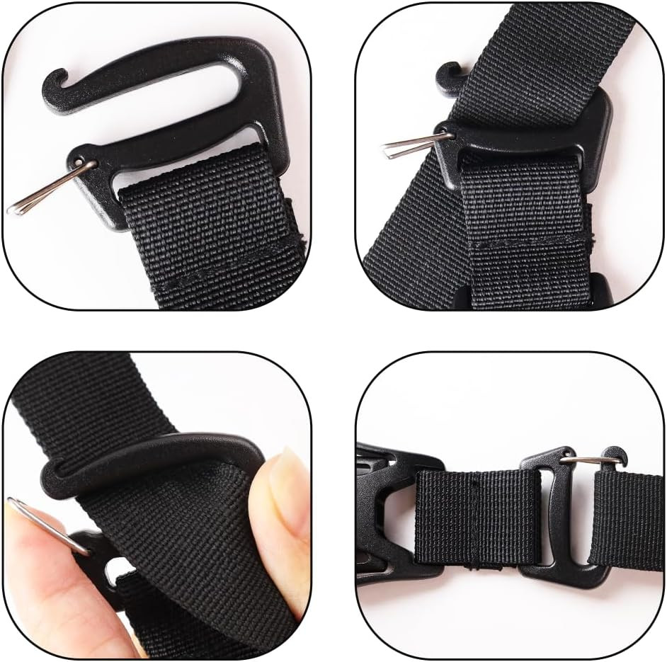 Tactical Molle Backpack Straps Set, Tie down Straps Adjustable Nylon Attachment