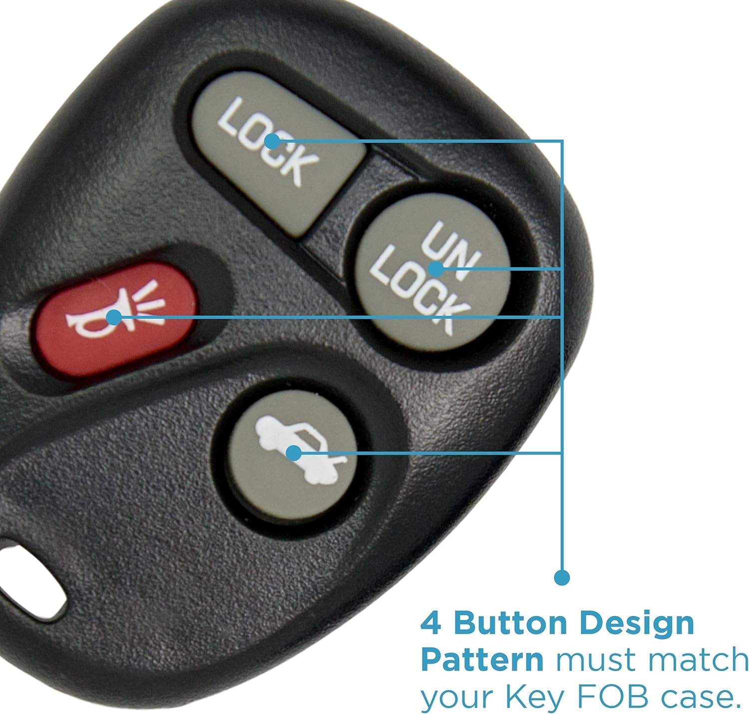 Replacement for Key Fob Shell Case for Vehicles - Shell Only