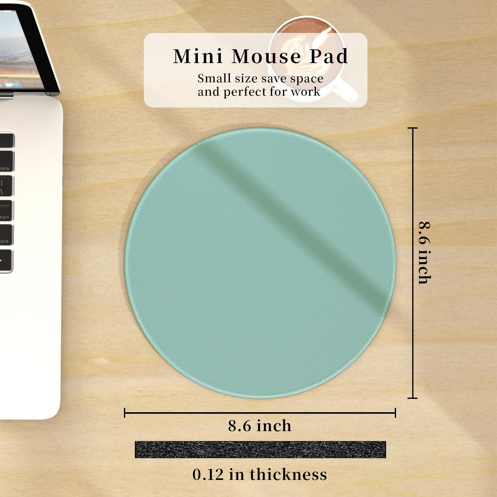 Mouse Pad for Desk, Small Cute Mousepad with Non-Slip Base, Round Mouse Pads ...
