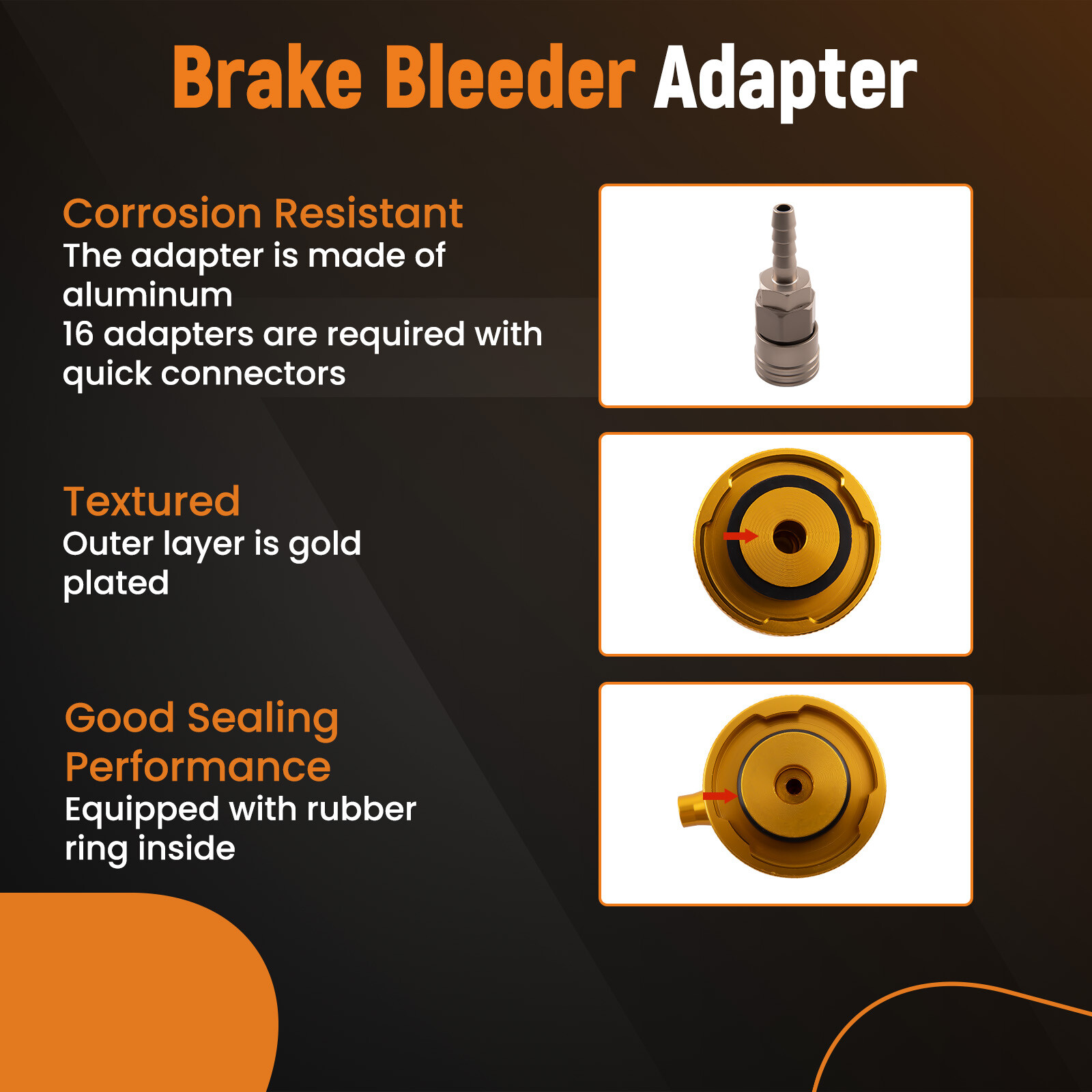Master Cylinder Adapters Brake Bleeder Adaptor Set Brake Oil Fluid Bleeding Tool
