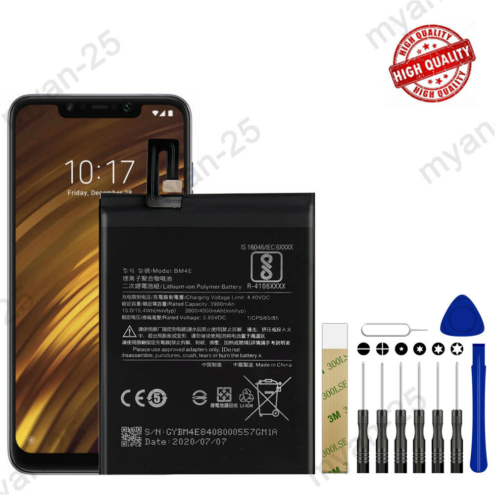 New BM4E Battery Replacement For Xiaomi Pocophone F1 3900 mAh Tools