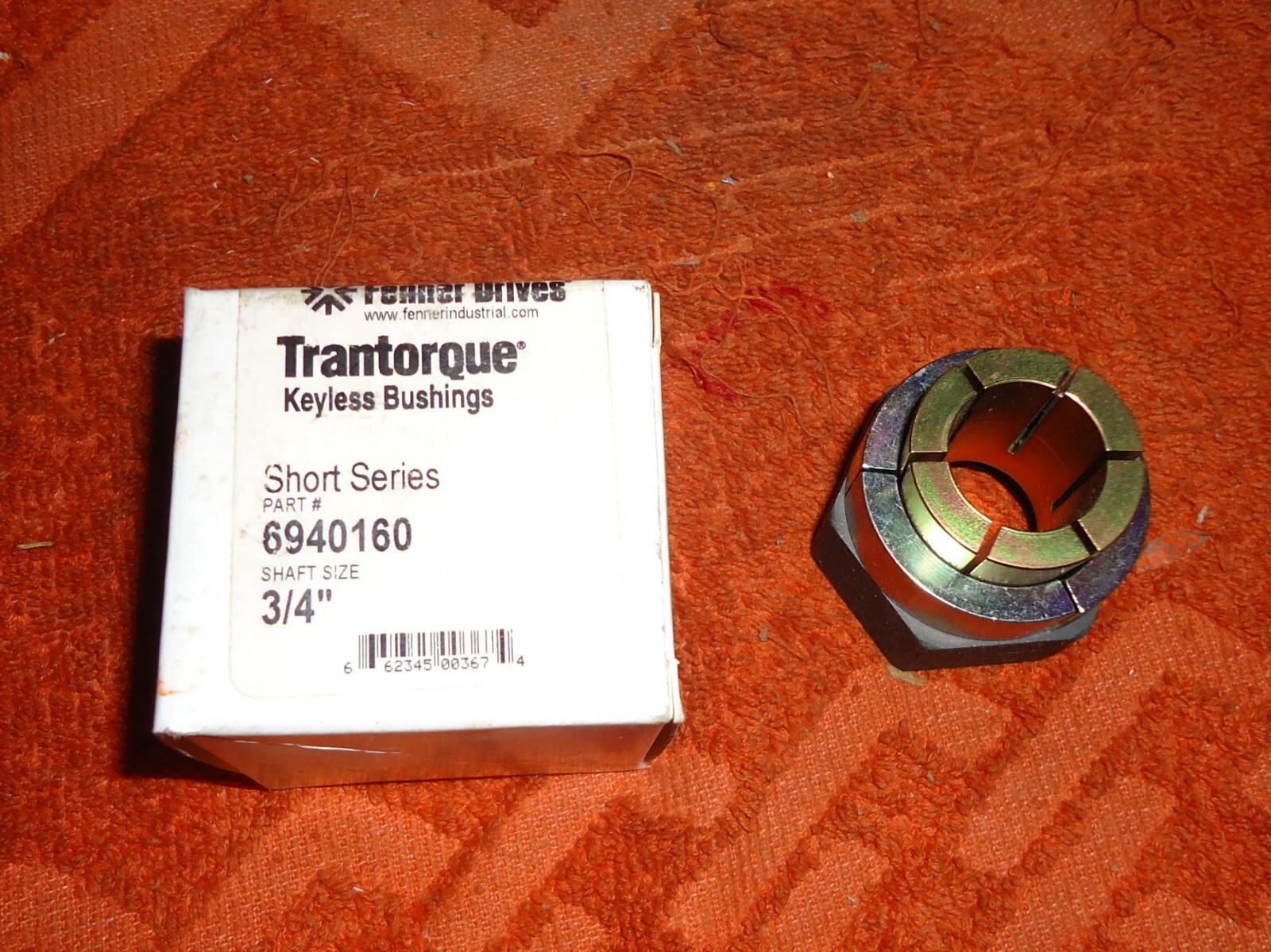 *NEW* TRANTORQUE 6940160 3/4" Short Series Keyless Bushing