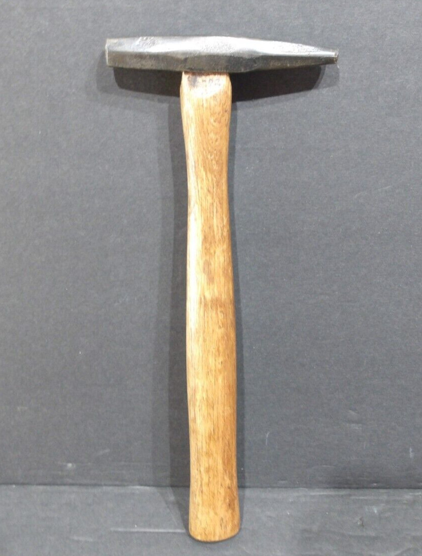 Vintage Upholstery Tack Hammer Split Head Mallet Solid Wooden Handle 10.25" Long
