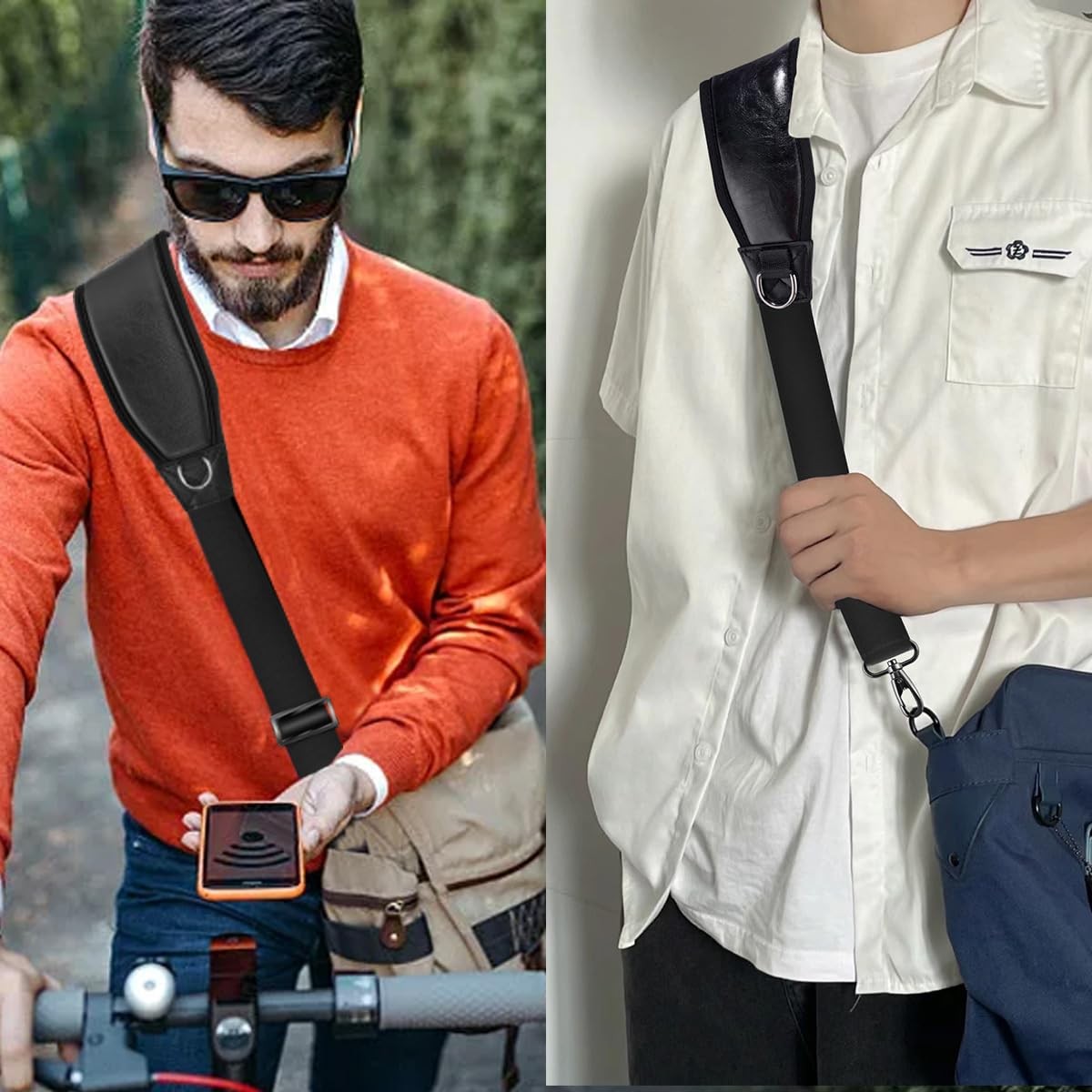 77" Shoulder Strap with Neoprene Thick Padded, Universal Bag Strap with Doubl...