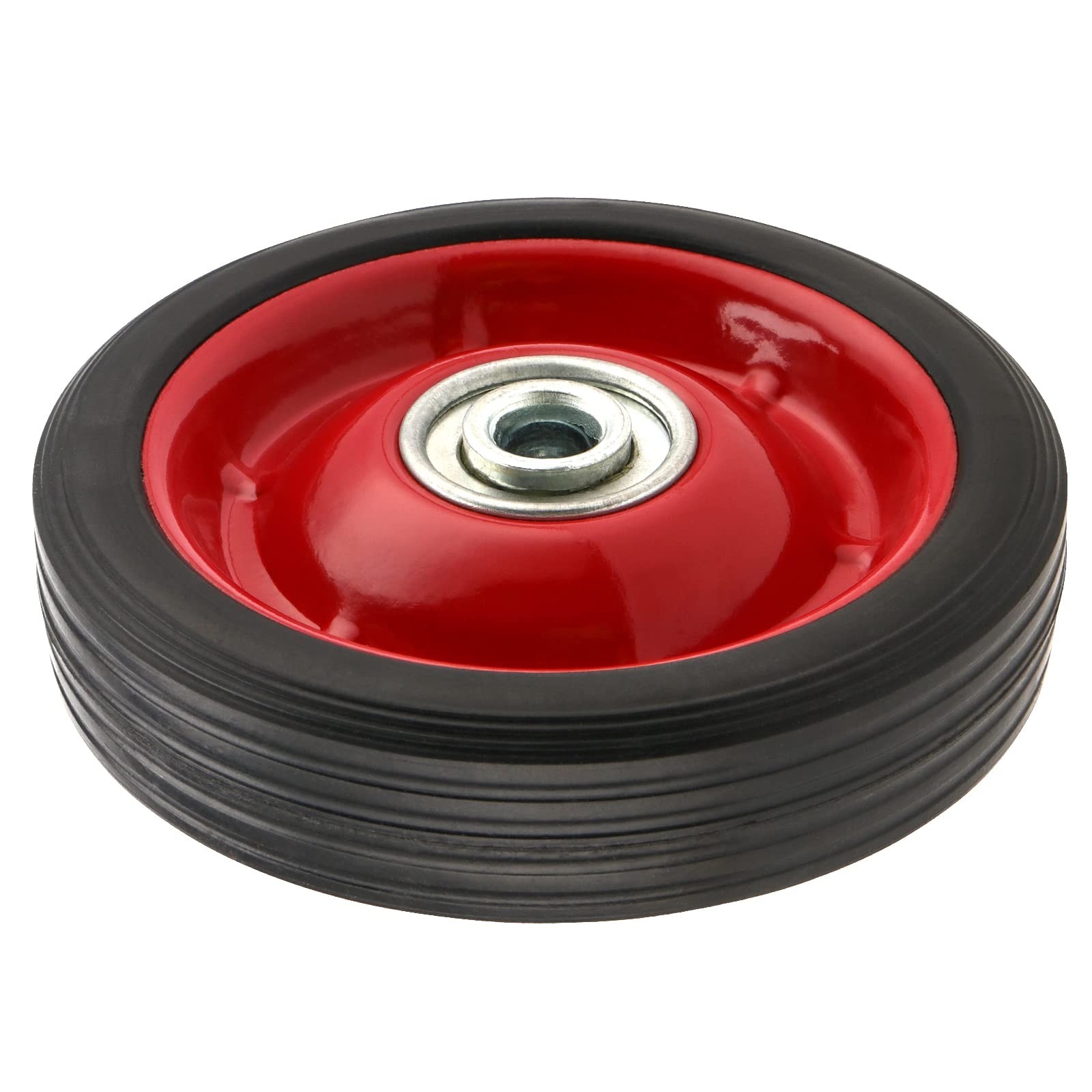 4 PCS 5 x 1.2 Inch Solid Rubber Tire Flat Free Solid Rubber Wheels Hand Truck...