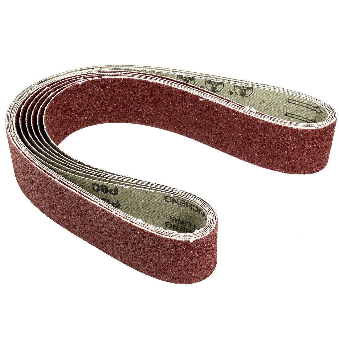 2" x 42" Aluminum Oxide Sanding Belt 80 Grits Lapped Joint 6pcs