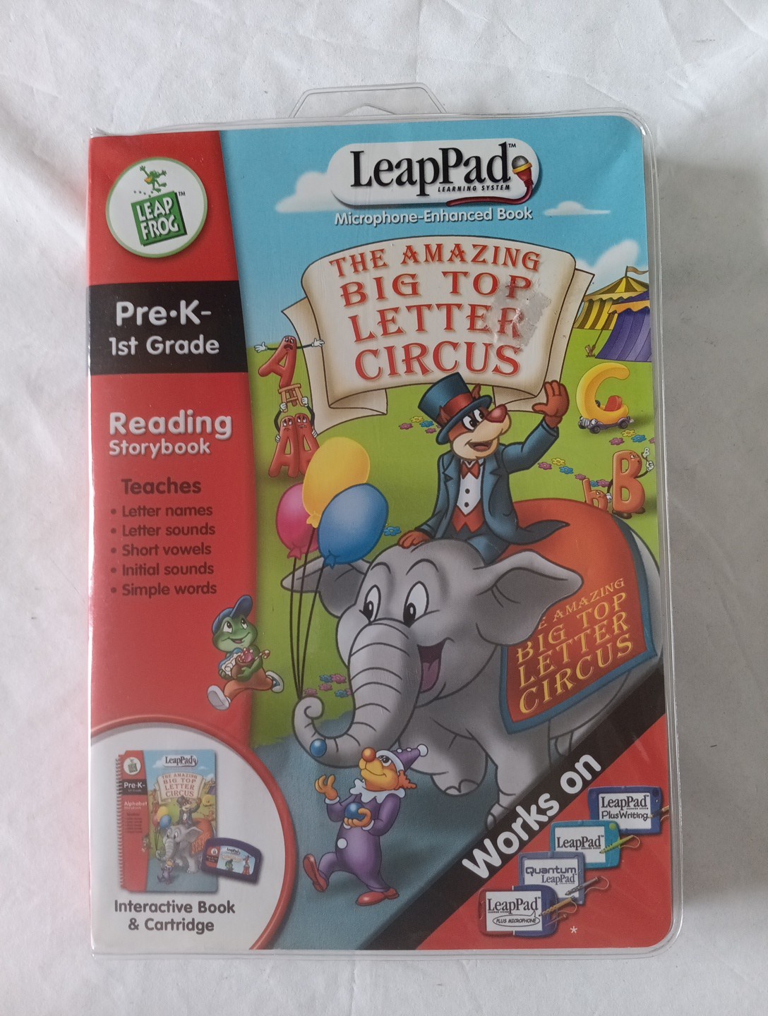 Leapfrog Leappad Book & Cartridge: The Amazing Big Top Letter Circus (NEW)