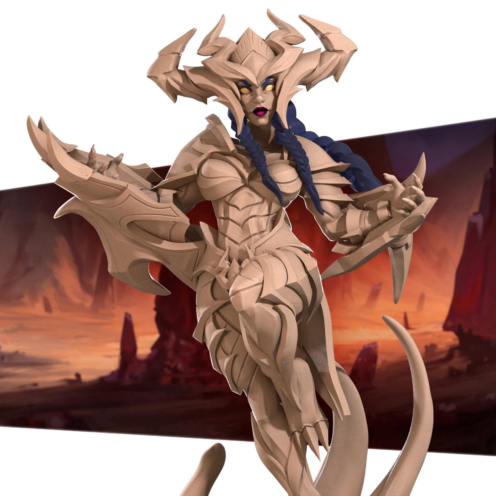 Dungeons & Dragons Playable Character - Tiefling Siobhan - Paladin, Fighter