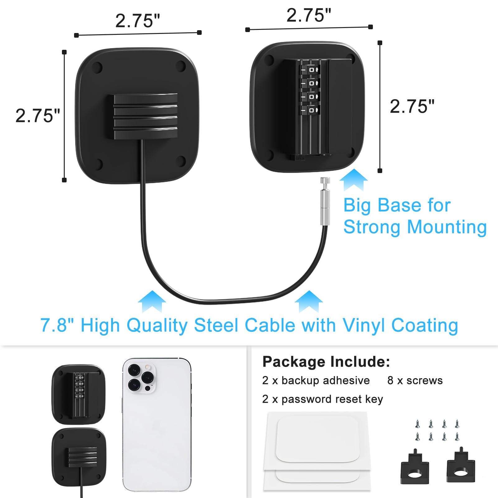 2 Pack Fridge Lock with Combination No Key Required Upgrade Refrigerator Lock...