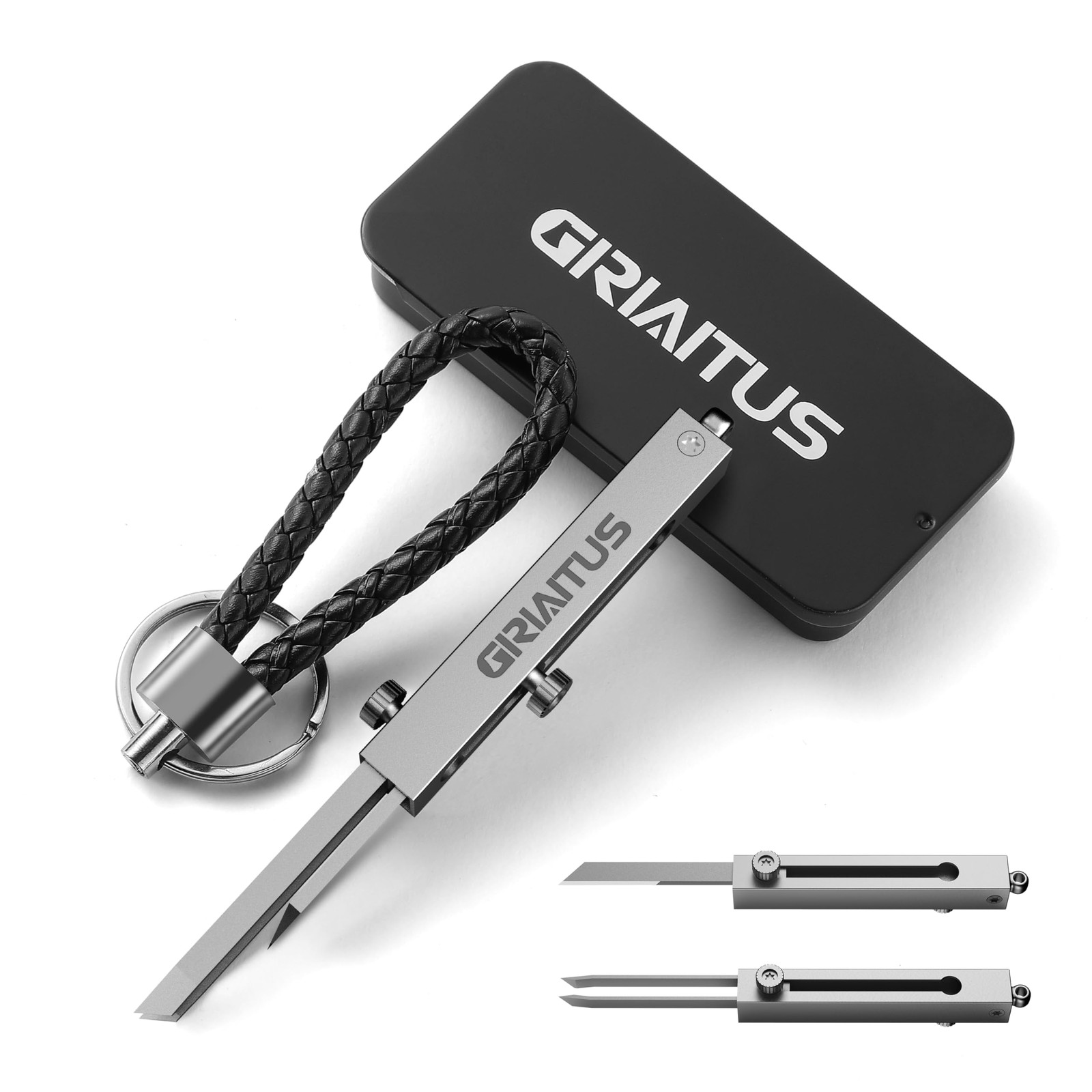 EDC Tweezers Precision Pocket Knife 2 in1 Keychain Multitool Knives Retractab...