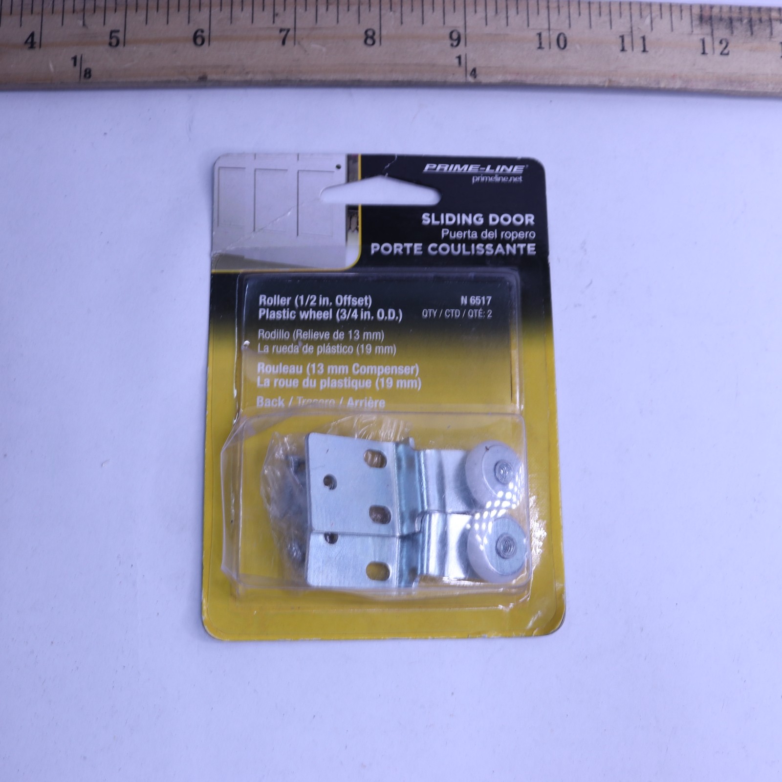 (2-Pk) Prime-Line Closet Door Roller Nylon Wheel with 1/2 Offset and 3/4