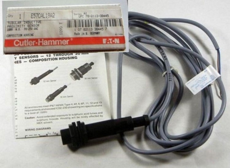 Cutler Hammer Tubular Inductive Proximity Sensor E57CAL18A2 ~ NEW in BOX