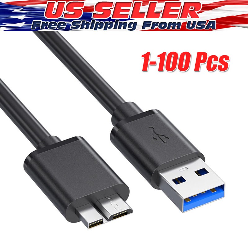 Micro USB 3.0 Cable High Speed Data SYNC For HDD External Hard Drive LOT