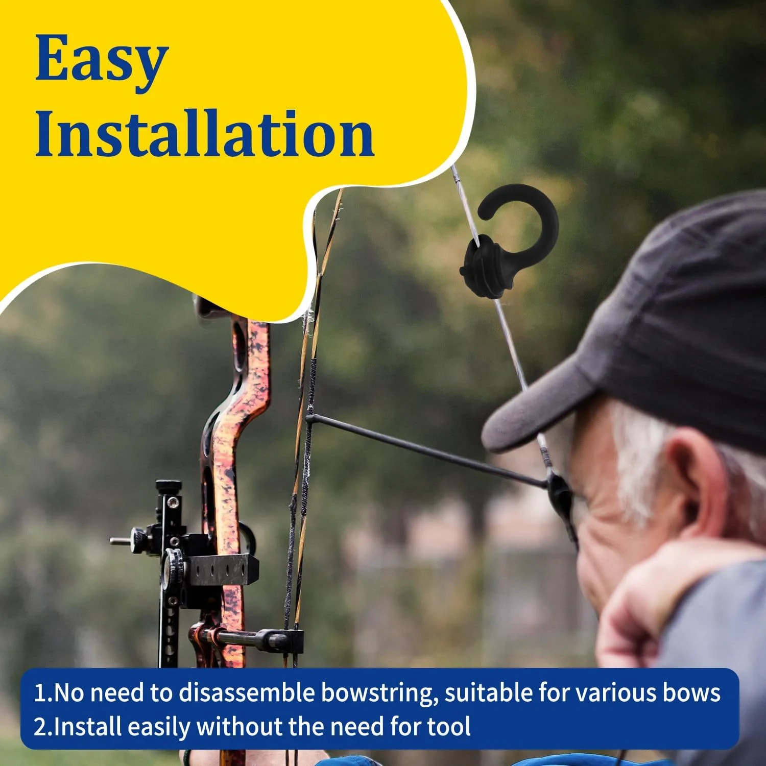 Monkey Tail Silencer Package, Bow String Stabilizer, Compound Bow String Silence