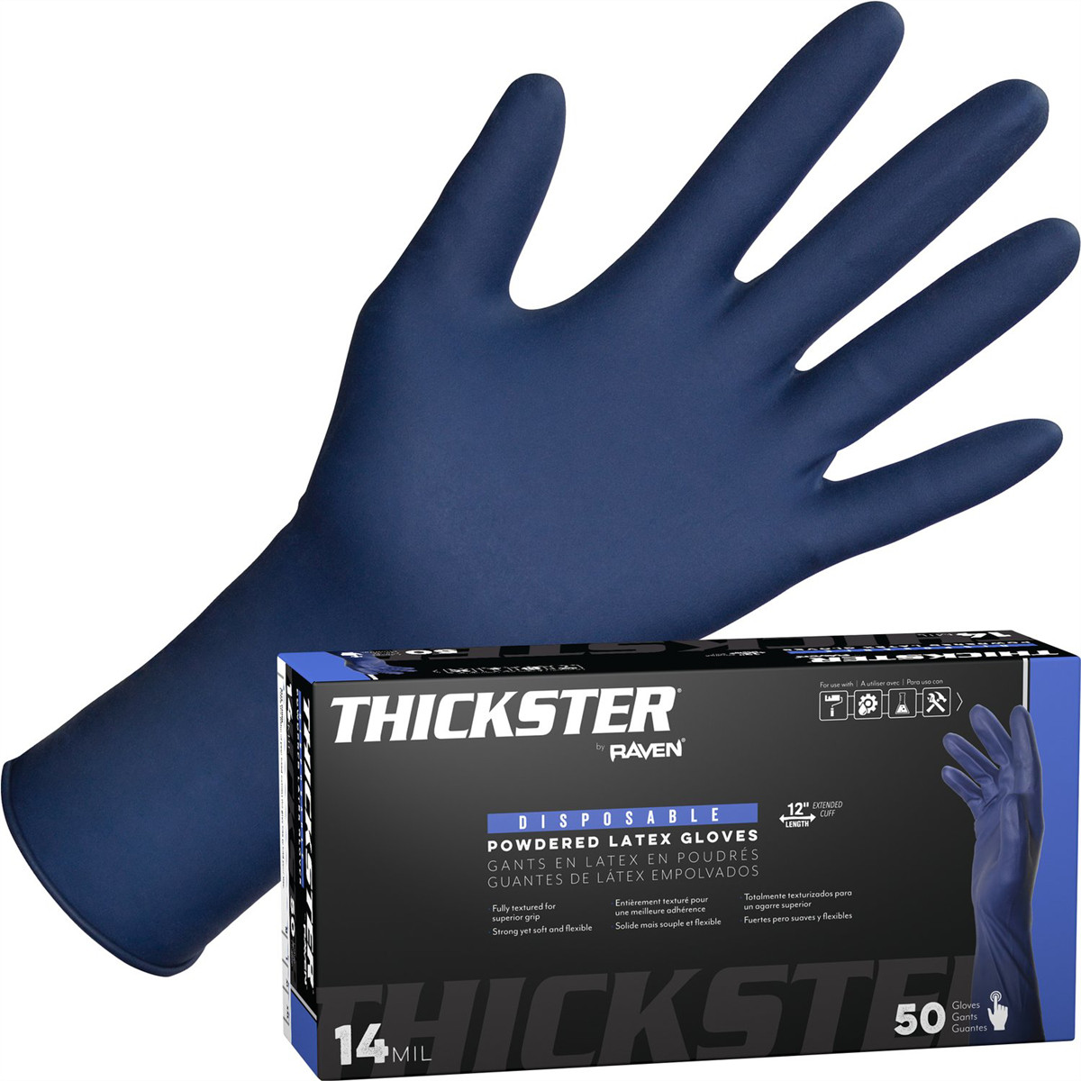 SAS Safety 6605 Thickster Powdered Latex Exam Grade Glove, XXL