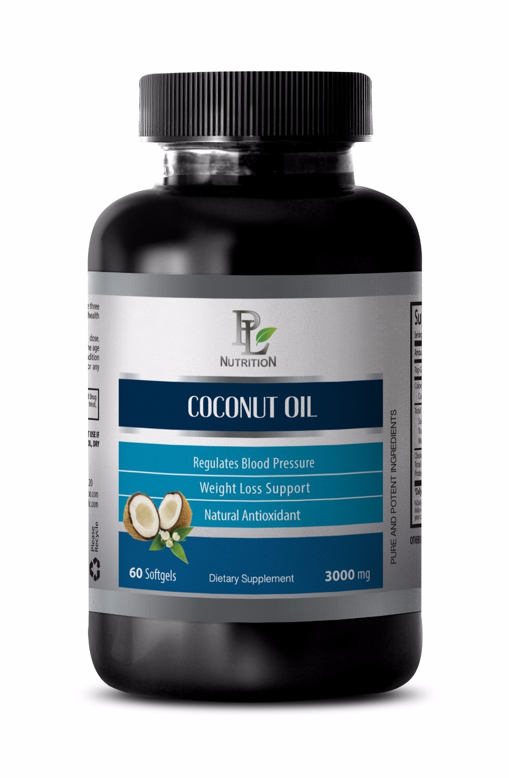 Raw organic coconut oil - COCONUT OIL 3000 mg- Beautifies your hair and skin- 1B