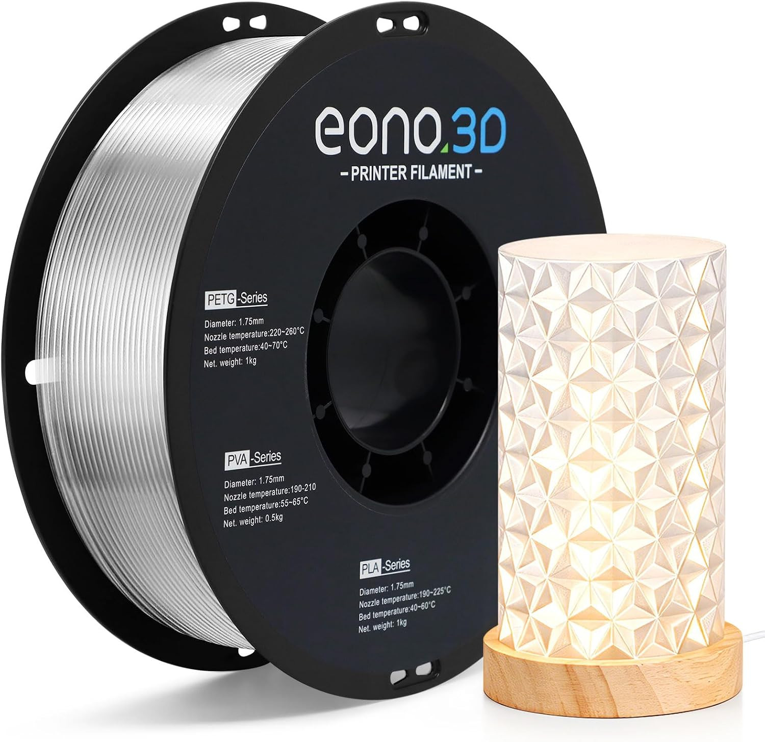 PETG Filament 1.75Mm Transparent 2.2Lbs 1Kg FDM 3D Printer | Transparent PETG Fi