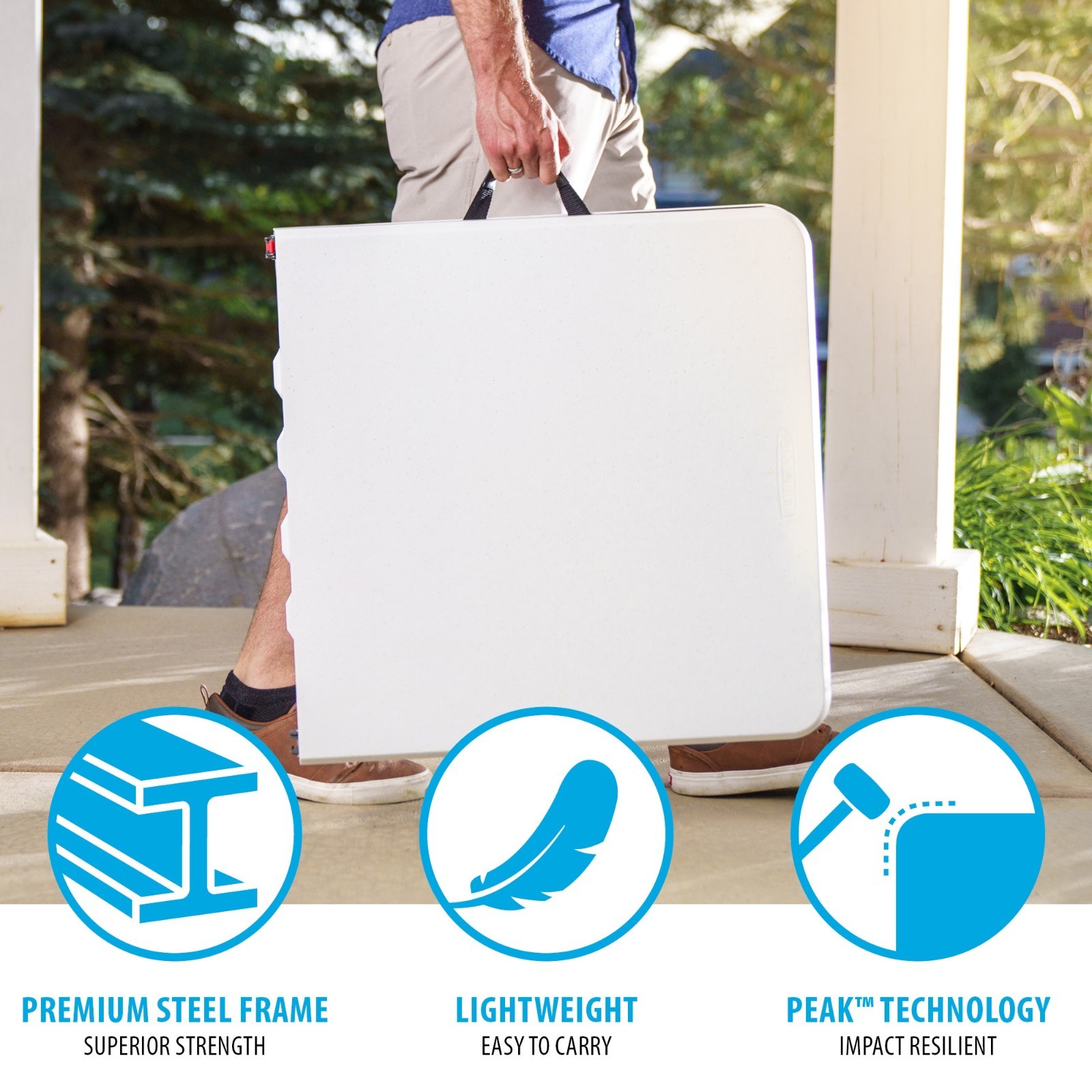 4-Foot Fold-in-Half Adjustable Table (Residential)