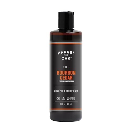 Barrel & Oak 2-in-1 Men's Shampoo and Conditioner, Bourbon Cedar