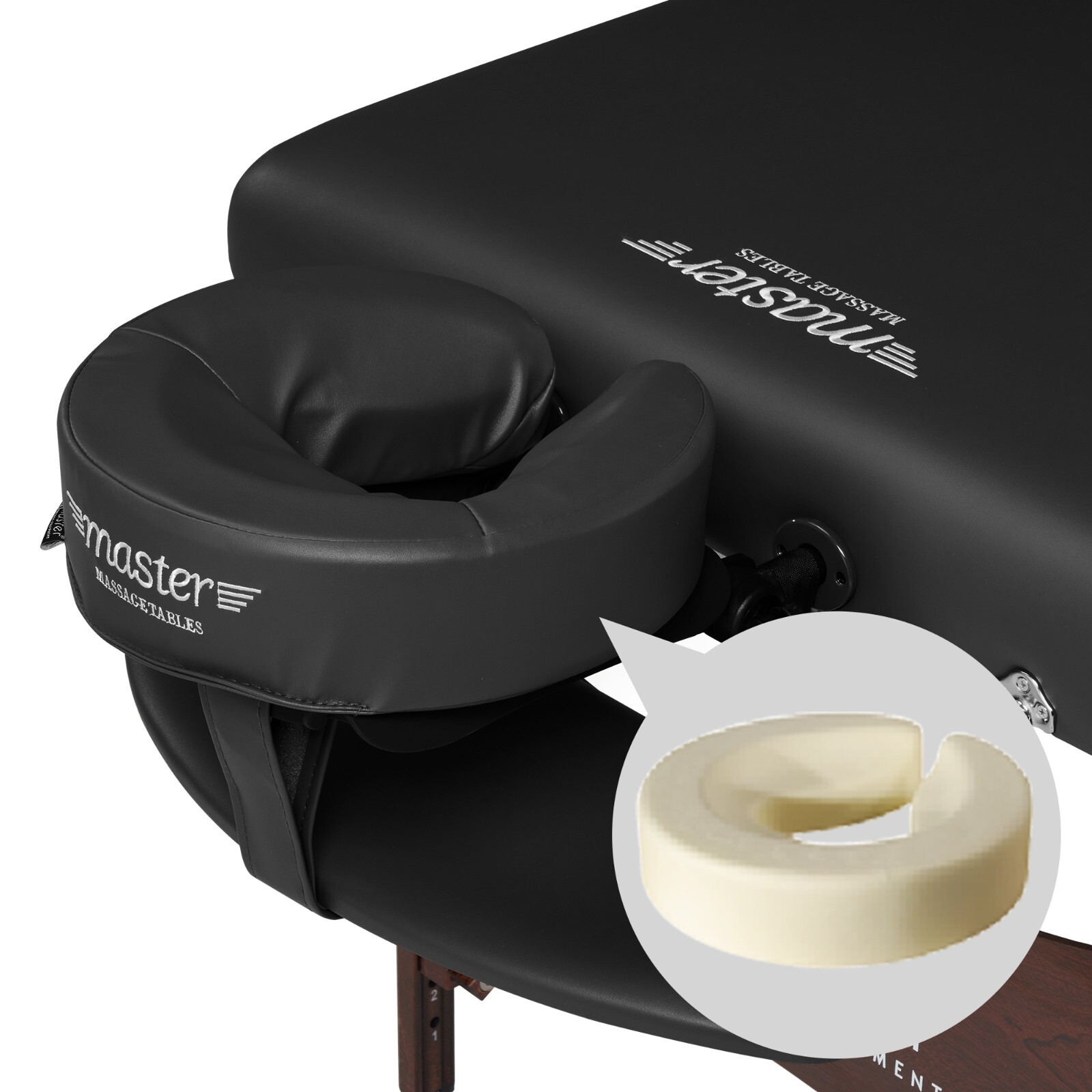 Master Massage 30" Newport Portable Cable Release Massage Table - Black