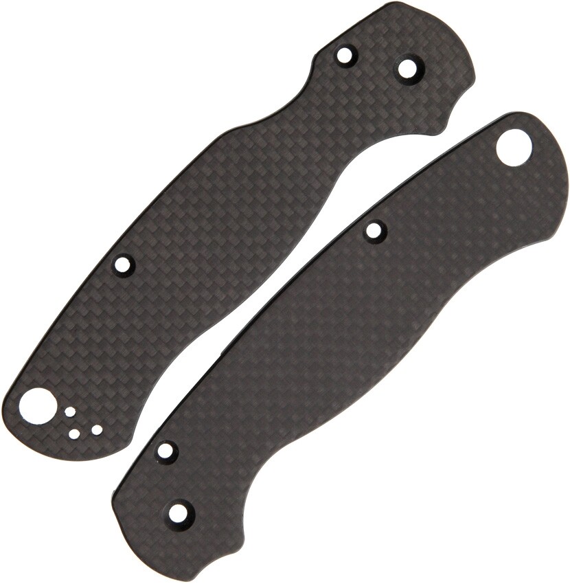 Flytanium Fits Spyderco Paramilitary 2 Scales Basket Weave Carbon Fiber Handle