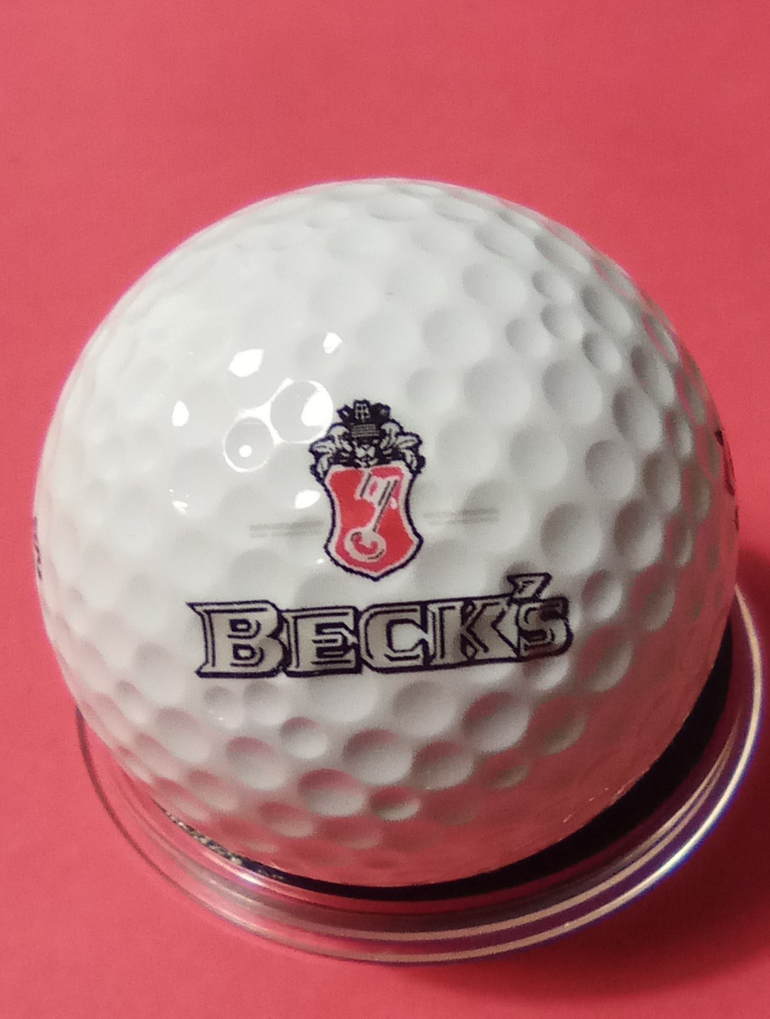 BECK'S BEER COMPANY LOGO GOLF BALL GREAT FOR ANY VINTAGE COLLECTION!