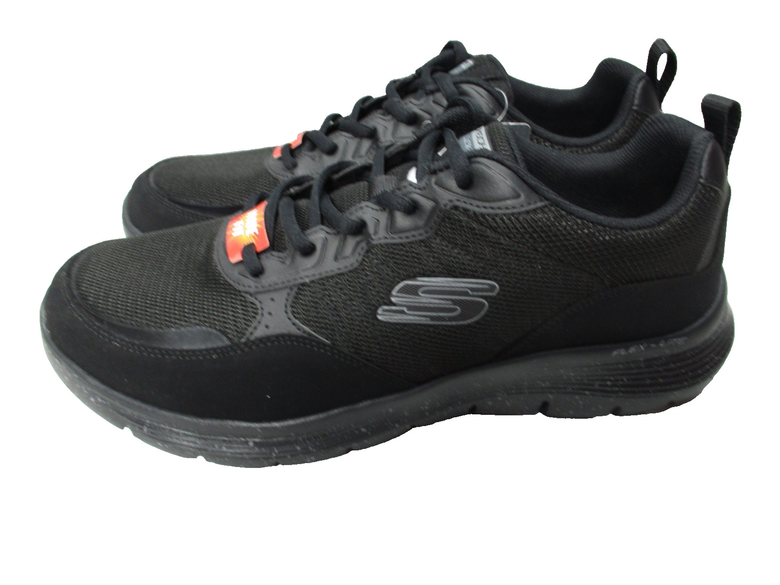 Skechers Flex Lite Black Mesh Upper Lace-Up Sneakers Men's Sz 10.5 Wide Fit