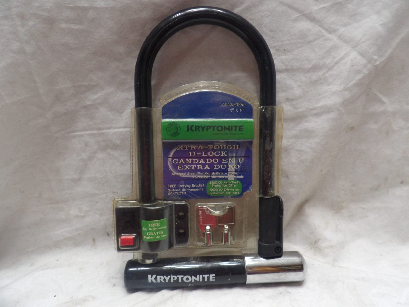 Kryptonite Xtra Tough U-Lock #1636002006 4" x 9"