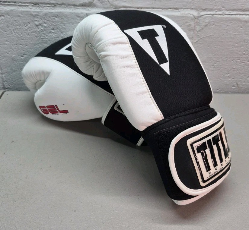 Title Boxing GEL Black Bag Gloves Large 14 Oz EUC